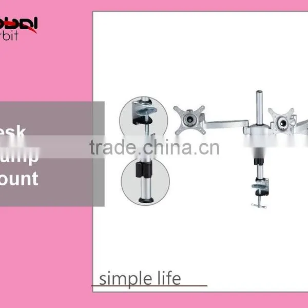 Support up to 27 Inch LCD Television Swivel Desk TV Rack Bracket Monitor Riser photo-5