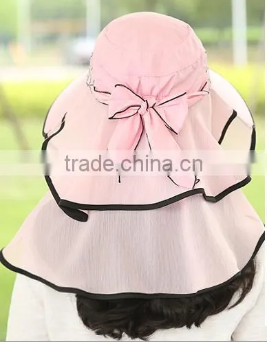 Korean Edition Sun Hat Hat Female Summer Lace Protection of Neck Neck Eaves Sunscreen Caps ms Outdoor Cycling Caps photo-5