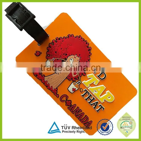 Wholesale Shaped Travel Cartoon Design 2015 Cheap Soft Pvc Luggage Tags photo-2