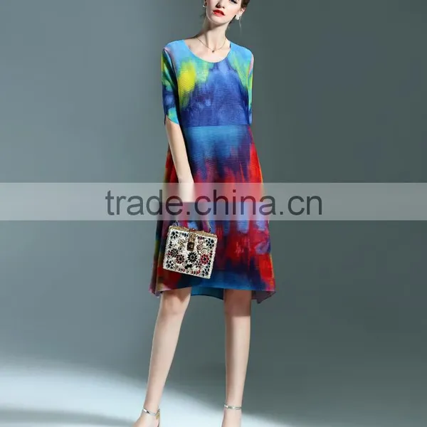 Fancy Wash Printed Women Camo Draped Dresses photo-4