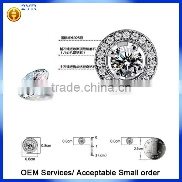 925 Sterling Silver Round Micro Pave Setting Stud Earrings photo-5