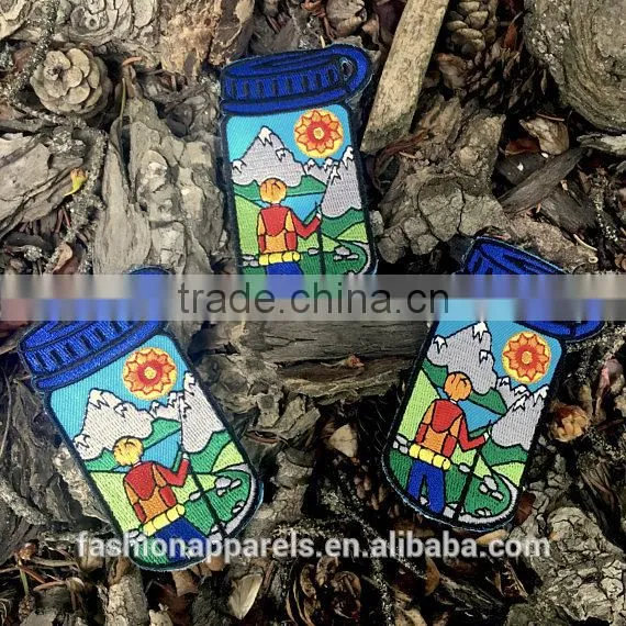 Custom High Quality Embroidered Cartoon Cup Patch for Clothes Embroidery Patch Made in China Choose Size/color photo-2
