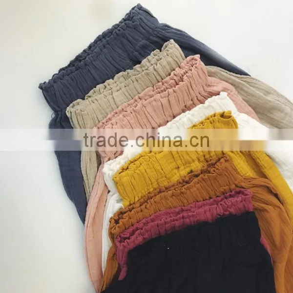 Wholesale Harem Pants Linen Fabric Boutique Kids Clothing Children Clothes photo-5
