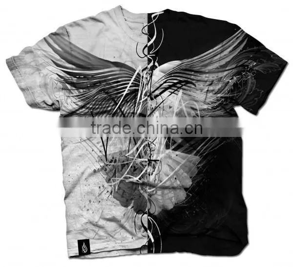 High Quality Oem Design Men Clothing All Over Sublimation Printing Custom T-shirt photo-3