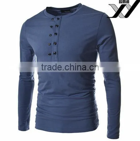 Men Long Sleeve Polo Shirt With Button photo-2