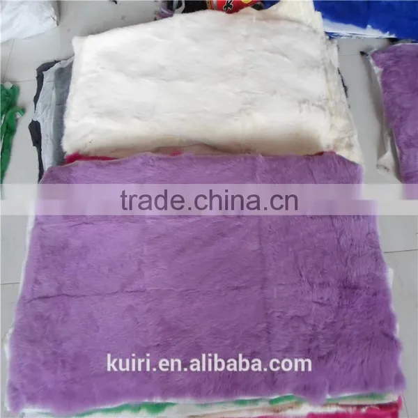Rabbit Fur Plate, Dyed Chinchilla Color/Rabbit Fur Blank for Shoes,toy,collar and Trim photo-4