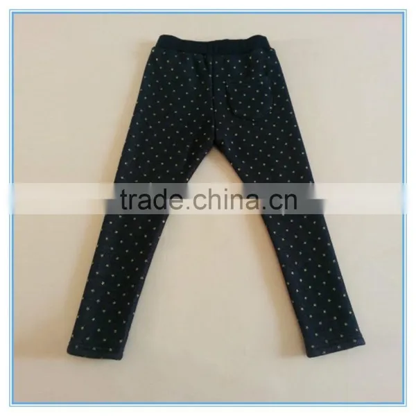 OEM Children Girls Winter Leggings, Children Fashion Winter Pants Plain Pants, Elastic Waist Leggings photo-3