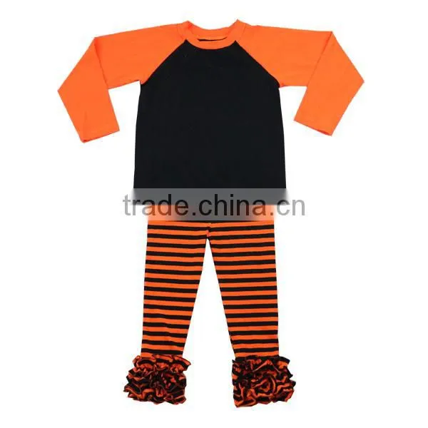 Pumpkin Pattern Pants White Ruffle Boutique Clothes Girls Halloween Outfits photo-2