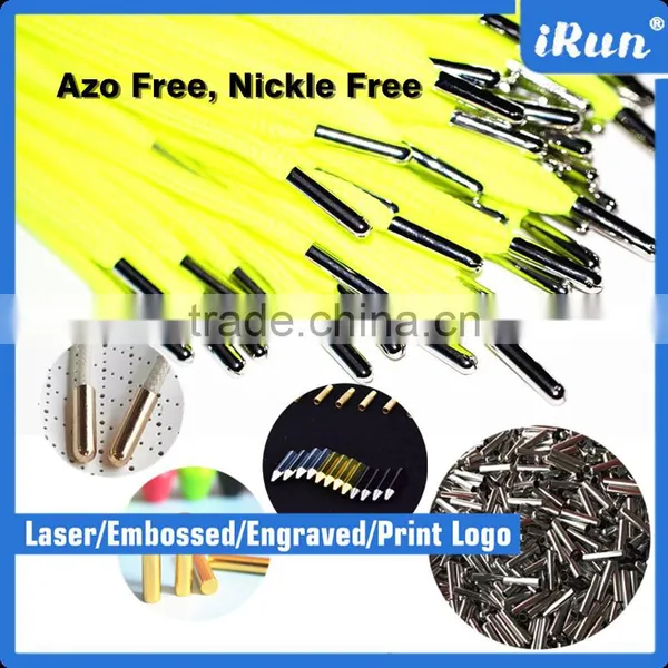 Silver Brass Customized Engraved Logo Aglets for Shoelaces - Drawstring Metal Aglets Manufactuer photo-3
