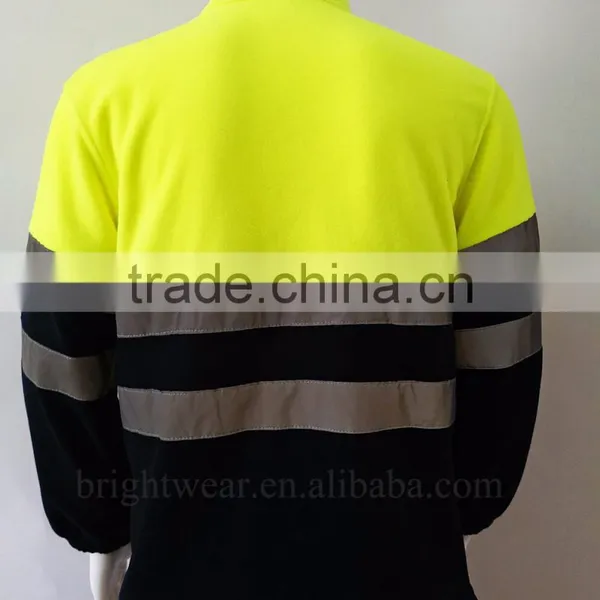 Two-color High Visibility Polar Jacket With Reflective Tapes in Body and Arms photo-2