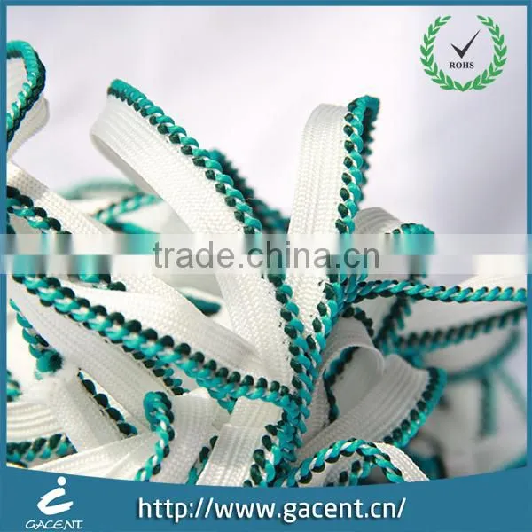 Striped colours polyester piping cord for clothing decoration