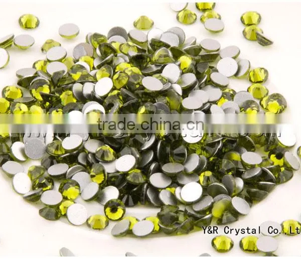 SS30 288pcs/lot Olivine Color High Quality Nails Flat Back Non HotFix Rhinestones photo-4