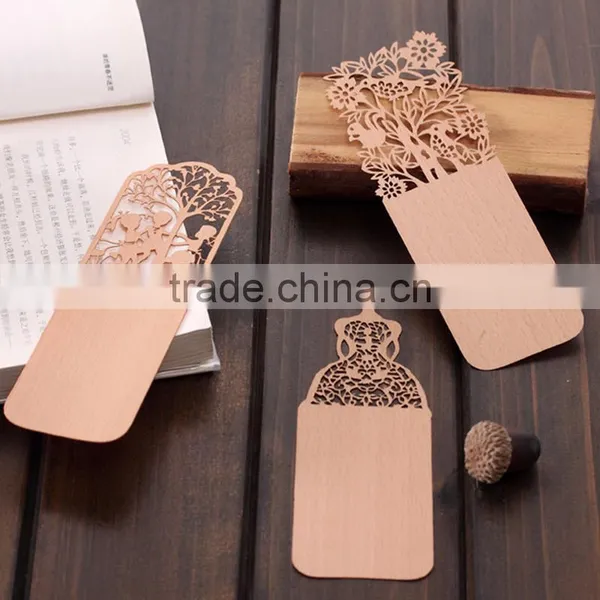 Korean Stationery Craft Through Carved Wooden Bookmark photo-2