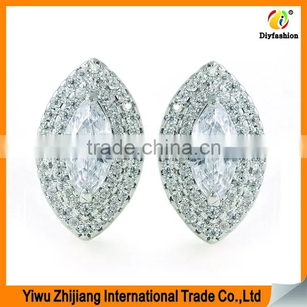 2017 Hot Lip Set Auger Inlay Zircon Willow Serging Stud Earrings photo-4