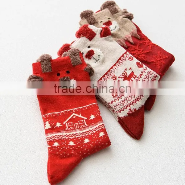 Young Girl Tube Socks, Christmas Girl Socks With Christmas Packages photo-2