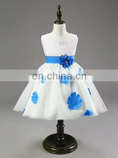 China Boutique Clothing Children Fancy White Wedding Dress Baby Girl Clothes photo-3
