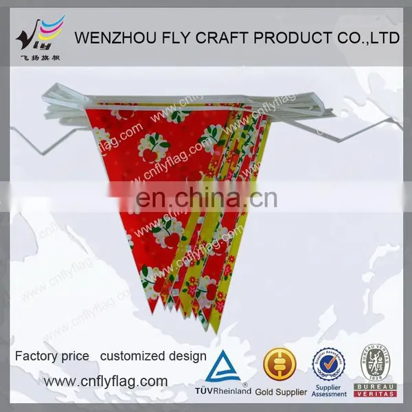 2016 China Promotional Advertising 68D Polyester String Bunting Flags