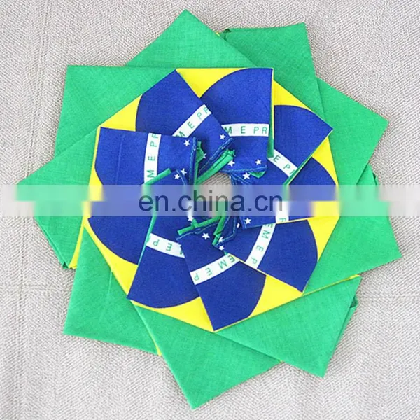 Brazilian Flag 2013 Unique Style Printed Headwear Sports Triangle Bandana