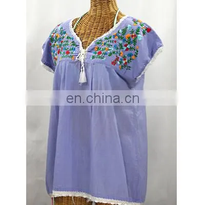 Handmade Multi Color Floral Embroidered Mexican Kaftan Party Wear Short Women Kaftans photo-2