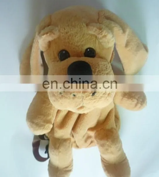 plush dog bag plush dog backpack kid's bag toy plush animal backpack