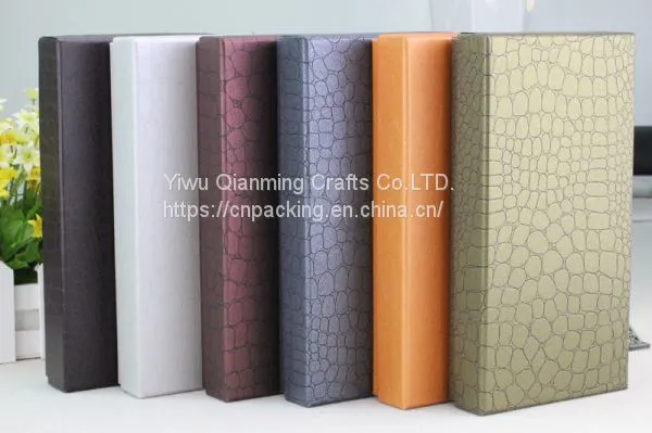 Leather Print Short Style Purse Zero Wallet Box Special Paper Cover Box Gifts Paper Package Hard Box