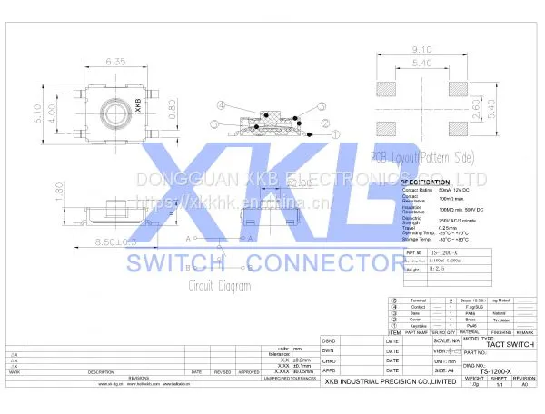 China Supplier 6.2x6.2x2.5 Blue Silicone Key Press Brand Tact Switch photo-2