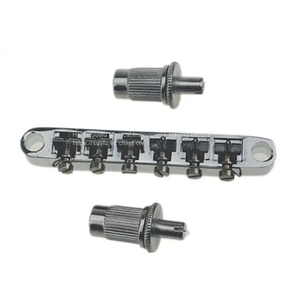 Electric Guitar Accessories 6 String Guitar Bridge for LP Guitar Chrome Roller Saddle Bridge
