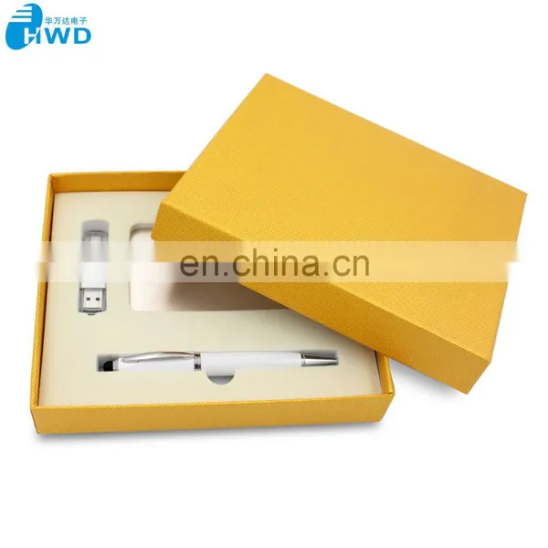 2019 Hot Selling Power Bank Gift Set 4000mah/8000mah Powerbank With USB Flash Drive and Pen photo-4
