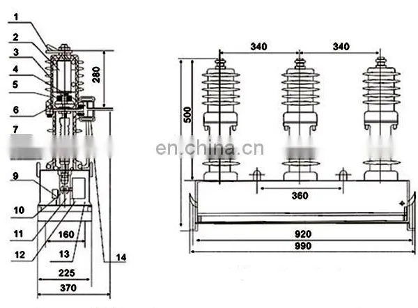 Price List 6.6 kv Special Applications Vacuum Circuit Breaker to India photo-3
