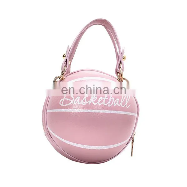 Small Personality Basketball Hand Bag Fashion Women Chains Handbag Creative Letter Shoulder Messenger Bag Female Mini Round Tote photo-2