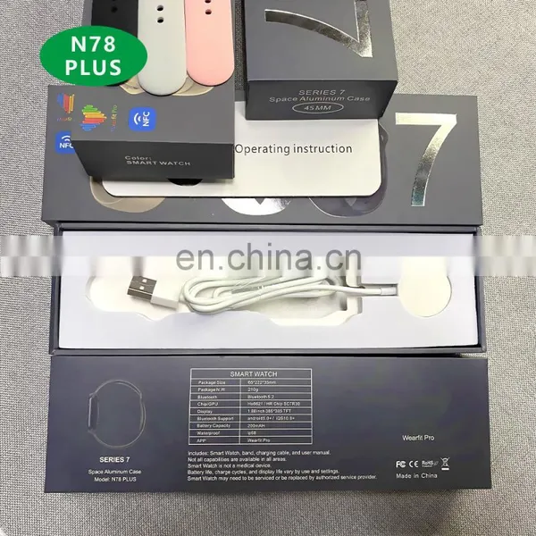 Smartwatch Series 7 Smart Watch N78 Watch Heart Rate Monitor Blood Pressure Smart Fitness Tracker Bracelet Smart Watch N78 photo-5