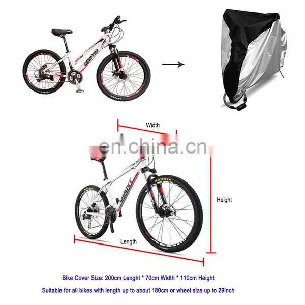 Amazon Hot Sales High Quality Durable Easy Carry Outdoor Waterproof Garden Bicycle Cover With Lock Hole photo-5