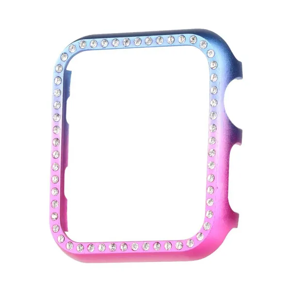 Hot Sale Diamond Metal Protective Cover for Apple Watch Case Series 6 SE 5 4 3 2 Luxury Aluminium Frame Bumper Cases for IWatch photo-4