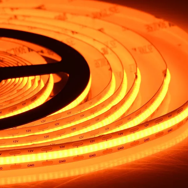 Dv24v 420leds/m 12w/m Orange Cob Led Strip Flexible COB LED Strip Light photo-3