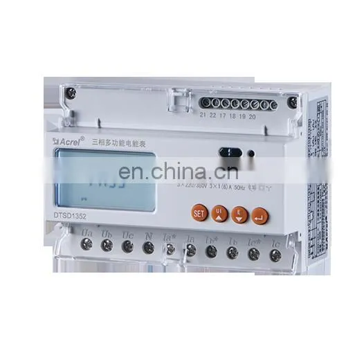 Acrel DTSD1352-C 3 Phase Energy Power Motoring Meter With RS485 Modbus-RTU Management Din Rail Energy Meter