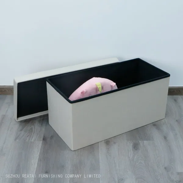 Foldable Storage Ottoman photo-3