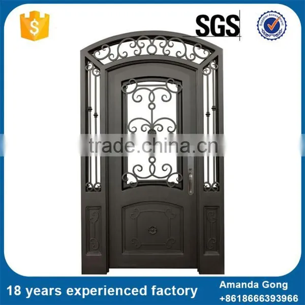 Top Quality Best Selling Double Wrought Iron Inserts For Entry Doors photo-2