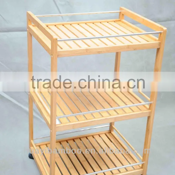 Bamboo Kitchen Cart With Drawer&Door photo-3
