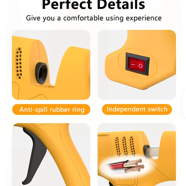 300W Industrial Thermostatic Type Glue Gun Hot Glue Gun Temperature Adjustment Hot Melt Glue Gun photo-4