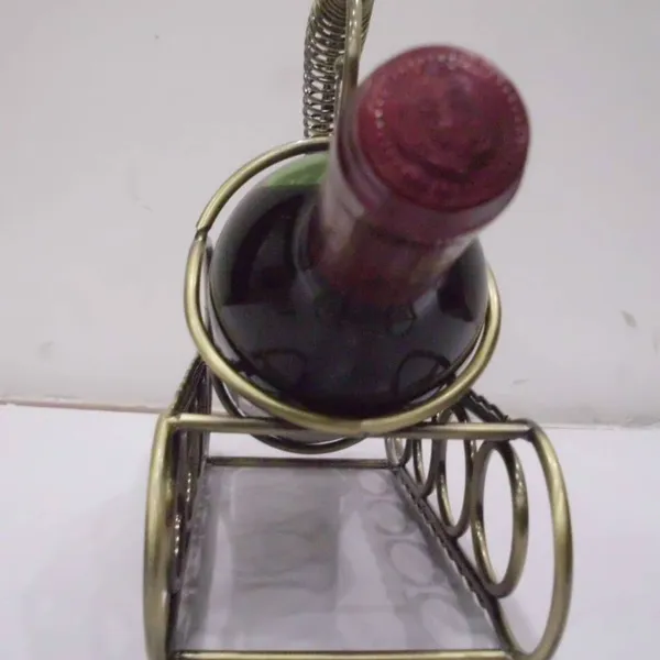 Baidie Tank Wine Rack in Ancient Green Color, Decorative Ornament photo-2