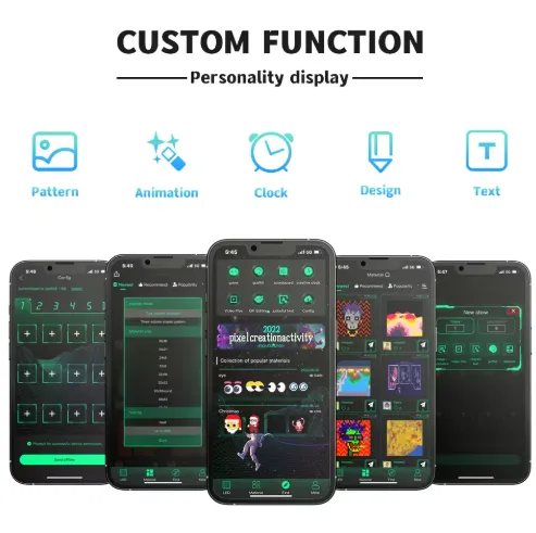 Ntelligent Rear Screen App/control/text Pattern Animation Clock（Wechat:13510231336） photo-2