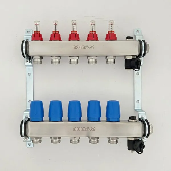 Distribuitor/colector INOX cu Debitmetre 2– 15 Circuite