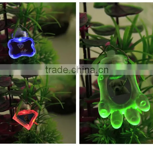 Wholesale Mixed Batch LED Dog ID Tags Luminous Glow Jewelry Pet Pendant photo-4