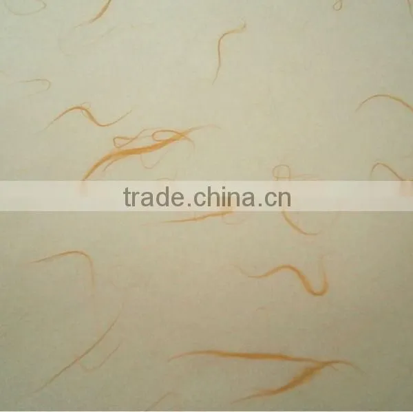 Natural Fibre Paper With Color Silk for Flower Wrapping