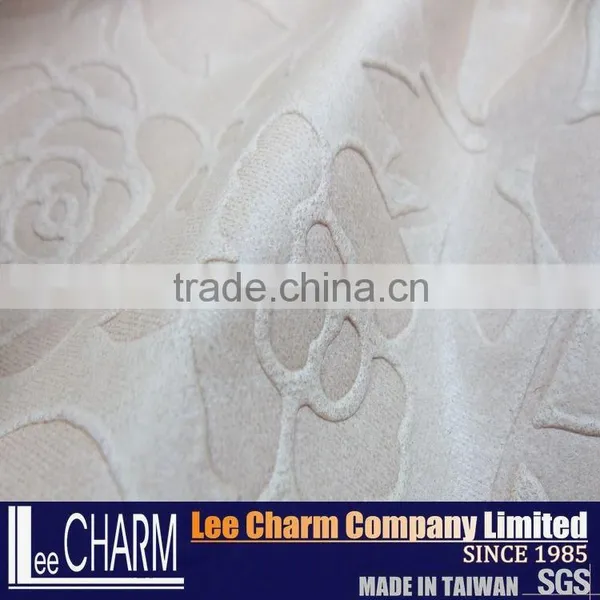 100% Polyester Rose Patterns Leather-look Fabric for Upholstery photo-3
