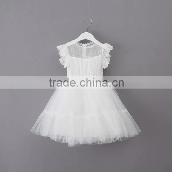 Special One-piece Allover Straight Dress, Girls White Collar Dress Cotton Shirt Dress Kids, Child Sleeveless One-piece Gown photo-2