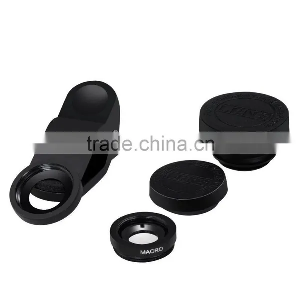 High Resolution Lens 3 in 1 With Clip for Mobile Phone Camera Lens Wide Angle Lens Fisheye Lens Macro Lens photo-2