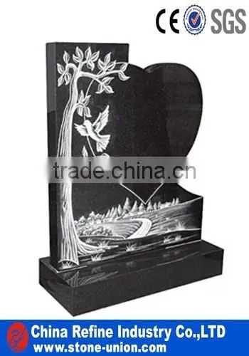 tree carving headstone, heart shape headstone, tombstone
