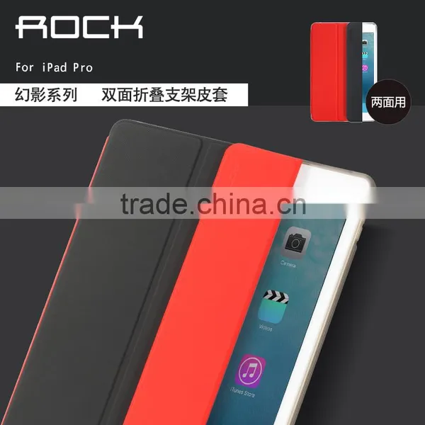 Rock Phantom Series Two-sided Triple Folding Intelligent Flip PU Leather TPU Back Cover Case For IPad Pro 12.9" TB-0070 photo-5