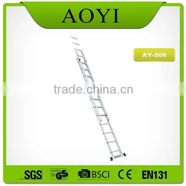 Easy to Operate Extension 3 Section Aluminum Loft Ladder AY-308 photo-3